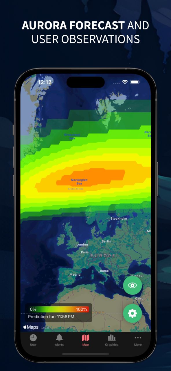 Aurora now norrskenskarta